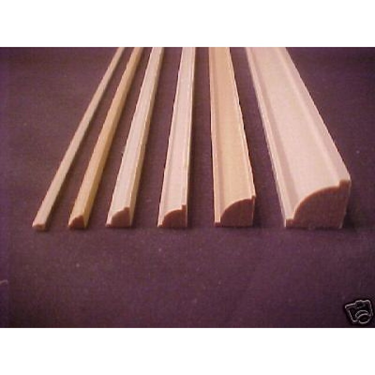 Quarter Bead Molding 1 2 X1 2 Fashion Dollhouse 3pcs Basswood